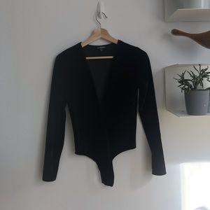 Express Plunge Velvet Bodysuit